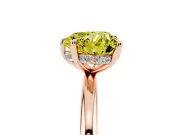 Heart-Shaped Hidden Halo Ring Setting for a Fancy Yellow Lab-Grown Diamond | Rose Gold