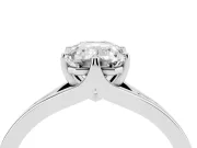 Emerald Cut Split Shank Solitaire Engagement Ring Setting | Plain Polished | Platinum