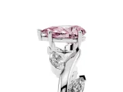 Pear-Shaped Twisted Vine Engagement Ring Setting for a Fancy Pink Lab-Grown Diamond | Platinum