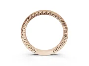 Round Lab-Grown Diamond Milgrain Channel Set Wedding Band | Fluted Gallery | Rose Gold