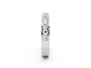 Princess Cut and Round Lab-Grown Diamond Promise Ring | Channel Set | Sterling Silver