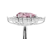 Pear-Shaped Engagement Ring Setting for a Fancy Pink Lab-Grown Diamond | White Gold - Design NV-24790