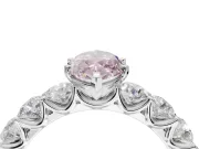 Marquise Engagement Ring Setting for a Fancy Pink Lab-Grown Diamond | Sterling Silver - Design NV-24455