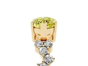 Marquise Scattered Accent Engagement Ring Setting for a Fancy Yellow Lab-Grown Diamond | Yellow Gold