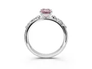 Emerald Cut Graduated Solitaire Engagement Ring Setting for a Fancy Pink Lab-Grown Diamond | Platinum