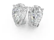 Princess Cut Lab-Grown Diamond Solitaire Basket Stud Earrings | Open Gallery | Platinum
