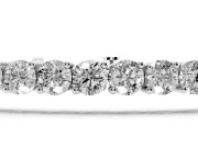 Round Lab-Grown Diamond Classic Tennis Bracelet | Round Prongs | Sterling Silver