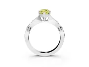 Marquise Floral Engagement Ring Setting for a Fancy Yellow Lab-Grown Diamond | Sterling Silver