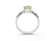 Marquise Graduated Engagement Ring Setting for a Fancy Yellow Lab-Grown Diamond | Sterling Silver