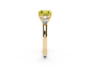 Asscher Cut 5 Stone Engagement Ring Setting for a Fancy Yellow Lab-Grown Diamond | Yellow Gold