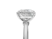 Radiant Cut Solitaire Engagement Ring Setting | Tapered Plain Band | Sterling Silver