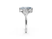 Marquise Leaf Bypass Solitaire Engagement Ring Setting for a Fancy Blue Lab-Grown Diamond | Platinum