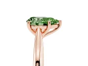 Pear-Shaped Cathedral Engagement Ring Setting for a Fancy Green Lab-Grown Diamond | Rose Gold
