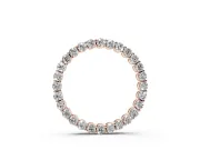 Round Lab-Grown Diamond Small Eternity Circle Pendant Necklace | Prong Set | Rose Gold