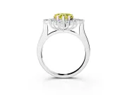Heart-Shaped Engagement Ring Setting for a Fancy Yellow Lab-Grown Diamond | White Gold - Design NV-24790