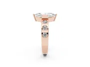 Marquise Tension Style Engagement Ring Setting | Flush Set Accents | Rose Gold