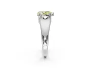 Pear-Shaped Double Claw Solitaire Engagement Ring Setting for a Fancy Yellow Lab-Grown Diamond | Platinum