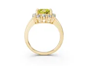 Princess Cut Halo Engagement Ring Setting for a Fancy Yellow Lab-Grown Diamond | Yellow Gold - Design NV-24726