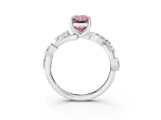 Radiant Cut Twisted Vine Engagement Ring Setting for a Fancy Pink Lab-Grown Diamond | Platinum