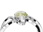 Marquise Bypass Solitaire Engagement Ring Setting for a Fancy Yellow Lab-Grown Diamond | Pavé Strands | Sterling Silver
