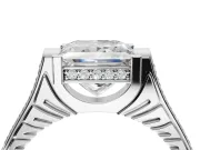 Princess Cut Vintage Cathedral Engagement Ring Setting | Carved Band | Sterling Silver