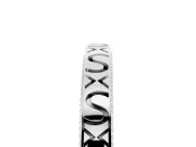 Vintage Engraved Wedding Band | X and Scroll Motifs | Sterling Silver