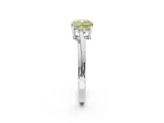 Cushion Cut Bypass Solitaire Engagement Ring Setting for a Fancy Yellow Lab-Grown Diamond | Platinum