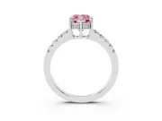 Cushion Cut Engagement Ring Setting for a Fancy Pink Lab-Grown Diamond | White Gold - Design NV-24649