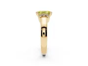 Emerald Cut Pavé Collar Engagement Ring Setting for a Fancy Yellow Lab-Grown Diamond | Yellow Gold