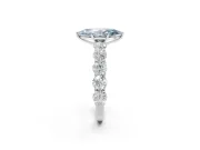 Marquise Engagement Ring Setting for a Fancy Blue Lab-Grown Diamond | Sterling Silver - Design NV-24455