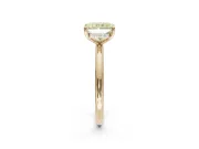 Radiant Cut Hidden Halo Ring Setting for a Fancy Yellow Lab-Grown Diamond | Yellow Gold