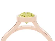 Pear-Shaped Bezel Engagement Ring Setting for a Fancy Yellow Lab-Grown Diamond | Rose Gold