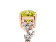 Radiant Cut Accented Engagement Ring Setting for a Fancy Yellow Lab-Grown Diamond | Rose Gold
