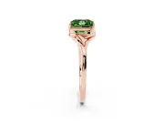 Princess Cut Leaf Bypass Solitaire Engagement Ring Setting for a Fancy Green Lab-Grown Diamond | Rose Gold
