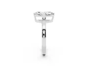 Marquise Cut Diamond Solitaire Ring Set in White gold with Prong Head and Smooth Polished Band