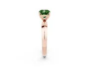 Cushion Cut Knife-Edge Engagement Ring Setting for a Fancy Green Lab-Grown Diamond | Rose Gold