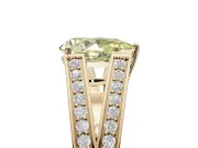 Pear-Shaped Split Shank Pavé Engagement Ring Setting for a Fancy Yellow Lab-Grown Diamond | Yellow Gold