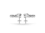 Marquise Lab-Grown Diamond Graduated Ear Climber Earrings | Pear-Shaped Accents | White Gold