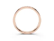 Round Diamond Everyday Comfort Fit Band Set in Rose gold with Aligned Channel Row