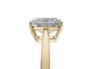 Emerald Cut Cathedral Solitaire Engagement Ring Setting | Open Shoulders | Yellow Gold
