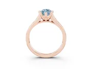 Marquise Half Bezel Engagement Ring Setting for a Fancy Blue Lab-Grown Diamond | Rose Gold