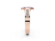 Marquise Channel-Set Engagement Ring Setting for a Fancy Pink Lab-Grown Diamond | Rose Gold