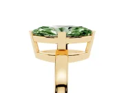 Marquise Solitaire Engagement Ring Setting for a Fancy Green Lab-Grown Diamond | Flat Tab Prongs | Yellow Gold