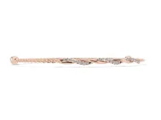 Round Lab-Grown Diamond Twisted Cable Chain Bracelet | Prong-Set Strands | Rose Gold