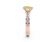Pear-Shaped Channel Engagement Ring Setting for a Fancy Yellow Lab-Grown Diamond | Rose Gold - Design NV-24671