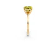 Asscher Cut Engagement Ring Setting for a Fancy Yellow Lab-Grown Diamond | Yellow Gold