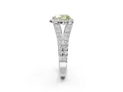 Heart-Shaped Halo Engagement Ring Setting for a Fancy Yellow Lab-Grown Diamond | Sterling Silver - Design NV-24520