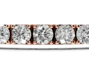 Round Lab-Grown Diamond Square Link Tennis Bracelet | Prong Set | Rose Gold