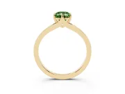 Emerald Cut Split Shank Engagement Ring Setting for a Fancy Green Lab-Grown Diamond | Yellow Gold