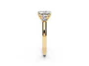 Radiant Cut Close Set Five Stone Engagement Ring Setting | Yellow Gold